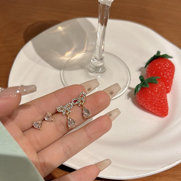 Silver Pin personlighet matchande set örhängen Delikata örhängen mode örhängen