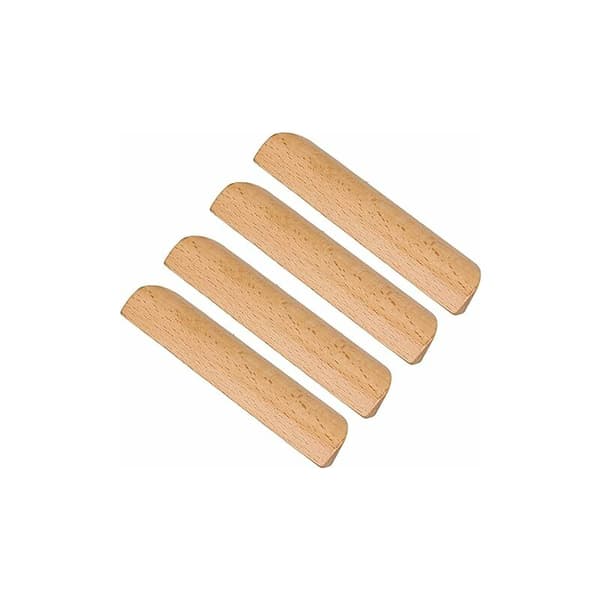 Wooden Handle Solid Wood Smooth Handles for Drawers and Cabinets 96mm Natural 10-pack