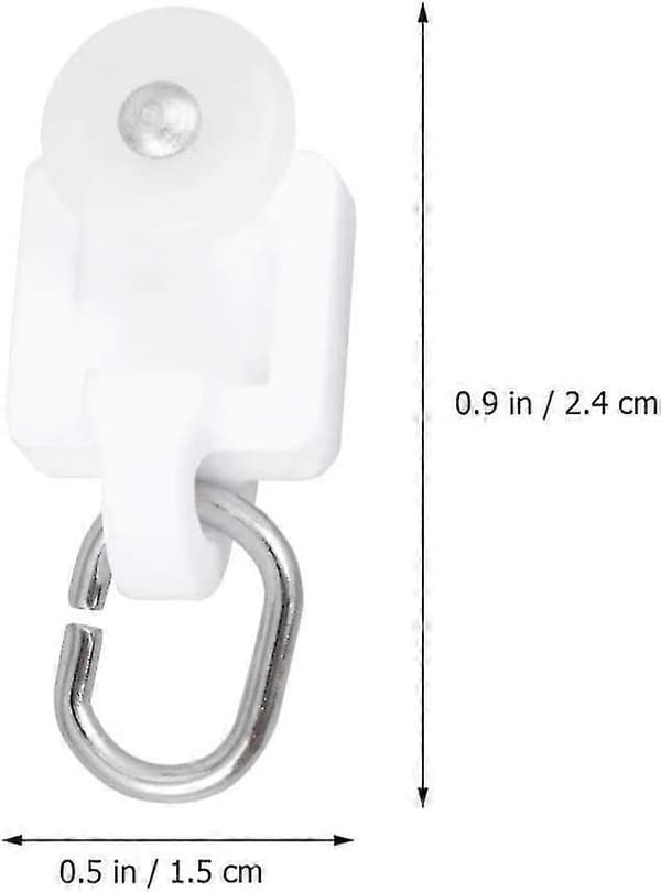 Verhokiskon liukukoukut, kiskorulla, hiljaiset pyörät, rullakoukut, kuulalaakeri, 50 kpl (2,4 x 1,5 x 1 cm)[TT]