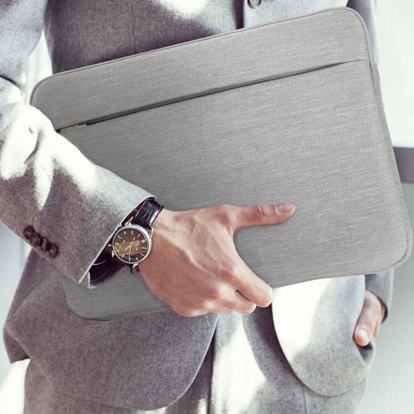 Ljusgrå - 15\" \"Laptop Sleeve\" Ultrabook Laptopväska -[TT]