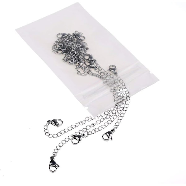 8 stk rustfritt stål halskjedeforlenger armbåndsforlenger forlengelseskjede sett 4 forskjellige lengder: 6 tommer 4 tommer 3 tommer 2 tommer