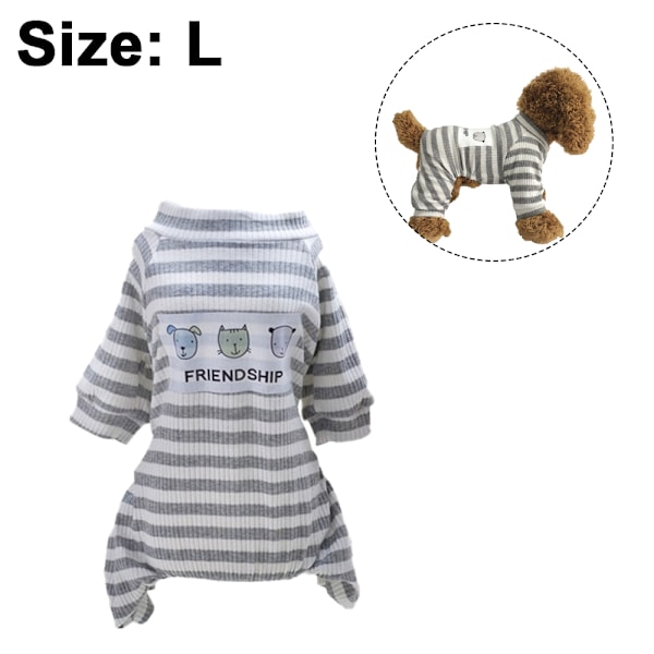 Hundkläder för små hundar flickvalp pyjamas långärmad onesie varma rockar tröjor outfit