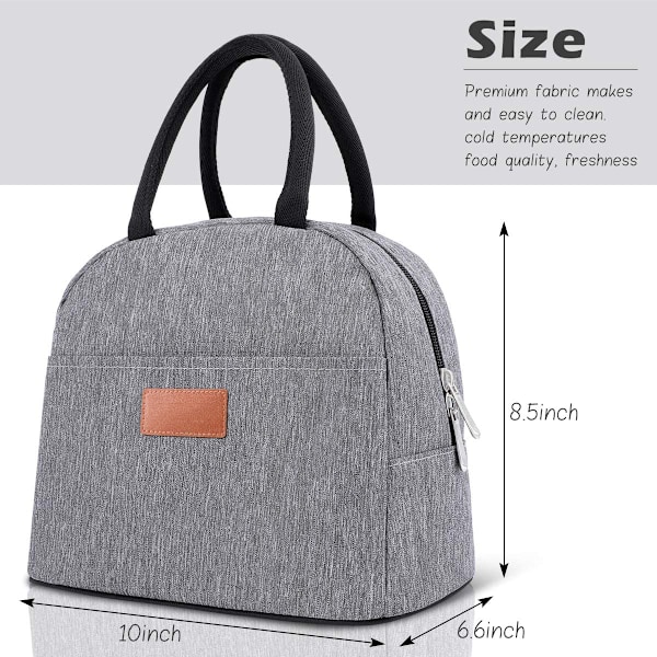 Lunsjpose, Tote Bag, Lunsjpose for Kvinner, Lunsjboks, Isolerte Lunsjbeholdere