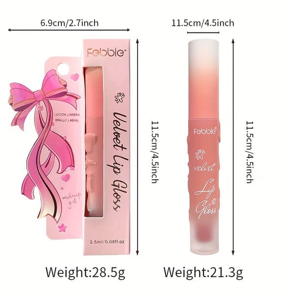 Matte Lip Gloss, Waterproof, Long-lasting, Moisturizing, Transfer-proof, Lip Color LG2405