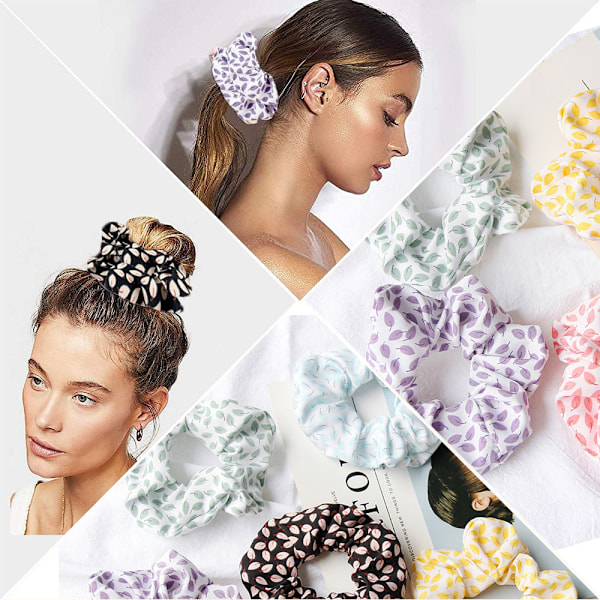 Hår Scrunchies Elastikker til Hår, 15 stk Hestehale Hår Scrunchy i Tie-Dye, til Kvinder og Piger