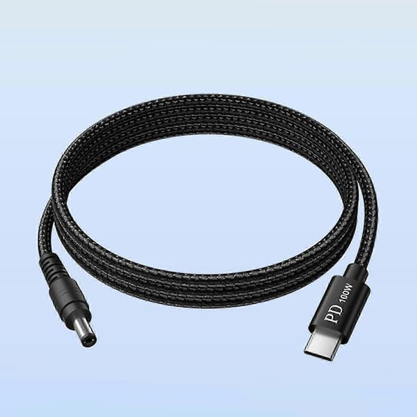 Nylonflettet USB C-kabel PD100W ladekabel for bærbare datamaskiner og elektronikk Lav varmekontroll strømforsyningskabel 3.0x1.1