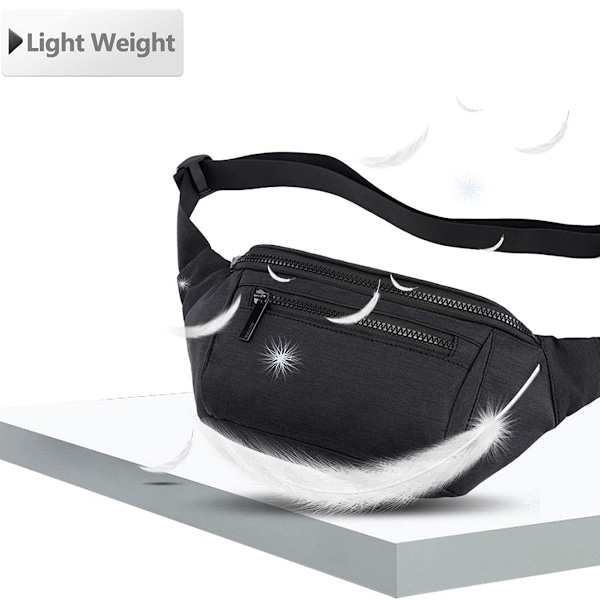 Fanny Pack för Kvinnor - Trendig Midjeväska, Bältesväska för Resor, Promenader, Löpning, Vandring, Cykling, Lätt att Bära Telefon, Plånbok
