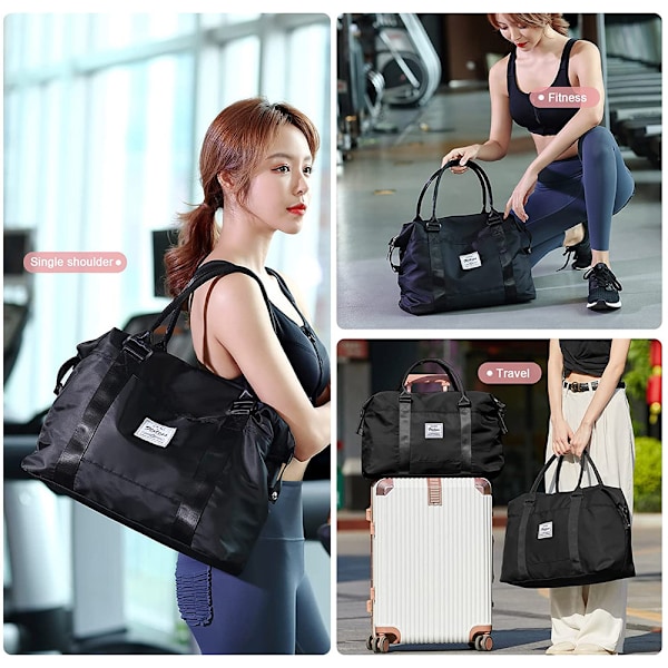 Reiseveske Duffel Gym Bag med tørr og våt separasjon