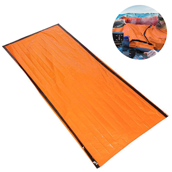Nödsovsäck för överlevnad, Termisk Bivy-påse, Vattentät och Lätt, Mylar Bärbar Nylonpåse för Camping, Vandring och Äventyr