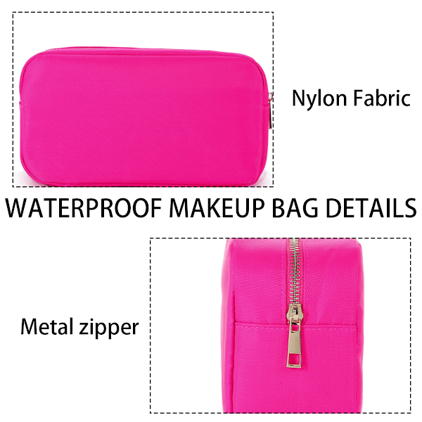 Stor Makeuptaske - Rejsetaske til Toiletartikler til Kvinder - Pink Makeuptaske - Stor Makeuppung Stor Makeuptaske Pæne Makeuptasker til Kvinder og Piger