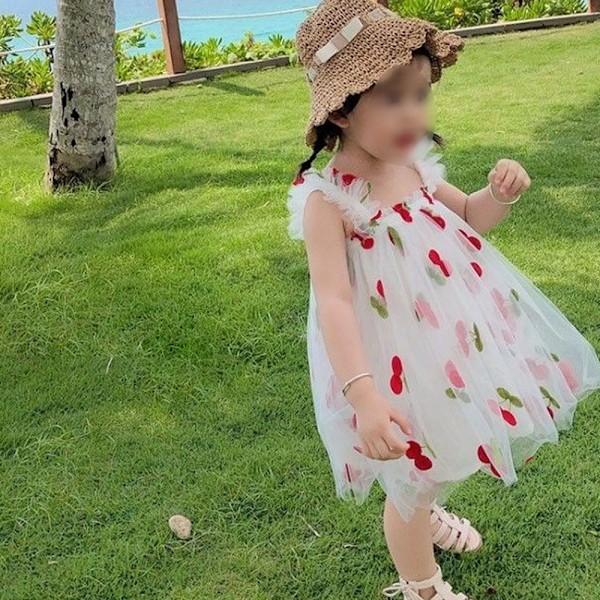 Bebisflickor Toddler Klänning Ärmlös Prinsessa Spädbarn Tulle Solklänning, Ärmlös Klänning, Mesh Sling Kjol