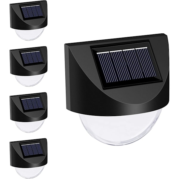 Solar Fence Lights，4Pack Wireless Ip65 Waterproof Solar Deck Lights Solar Step Lights Utomhuslampor för uteplats, trappor, stolpe, pool, bakgård och