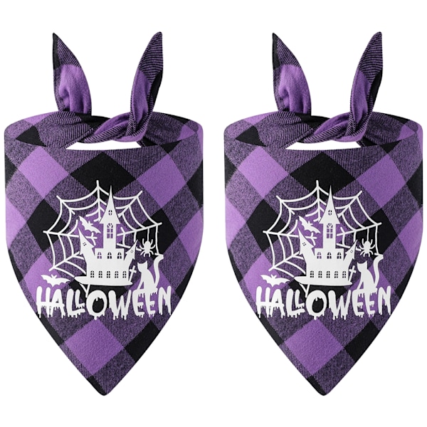 2 Pakkaa Halloween-Koirahuivi Kääntyvät Kolmion Muotoiset Hihnat Asusteet
