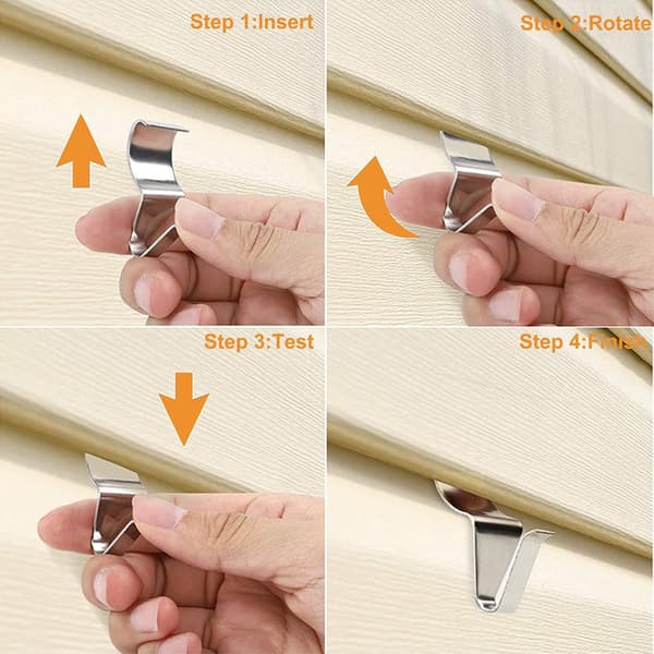 A set of 30 vinyl hooks - stainless steel - low profile - without[TT]