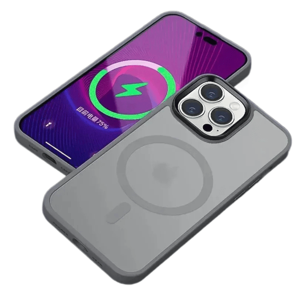 Magnetisk cover til iPhone 14 Plus (grå) – Magnetisk design, ridsefast og faldsikker