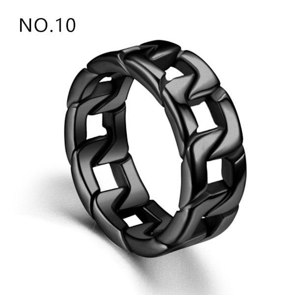 316 titanium stålring til mænd, rustfrit stål støbt kæde ring