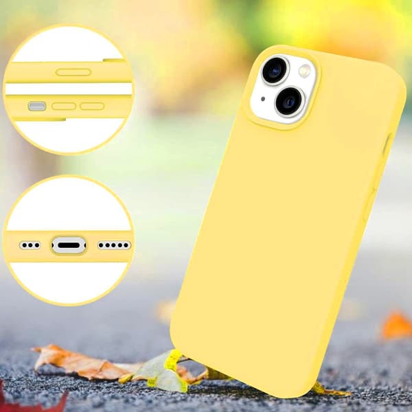 iPhone 13 - Matt TPU-deksel - Gul, for iPhone 13, bevarer telefonens slanke design og gir trygghet.