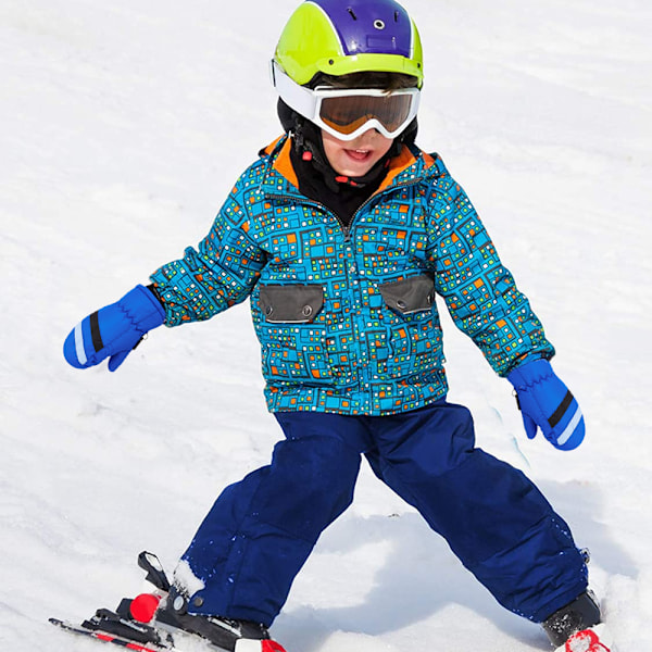 Vinterbarnens Snövant Unisex Vattentäta Skidvantar Varma Vinterhandskar