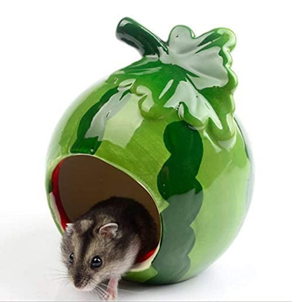 Keramisk Hamsterhus i Tegneserieform, Lite Dyr Habitat Burhus Sommerkjølig Hamstergjemmested Rede