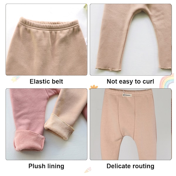 Baby Leggings, enkla byxor med stor rumpa för pojkar och flickor, höst- och vinterkläder (Mörkröd)