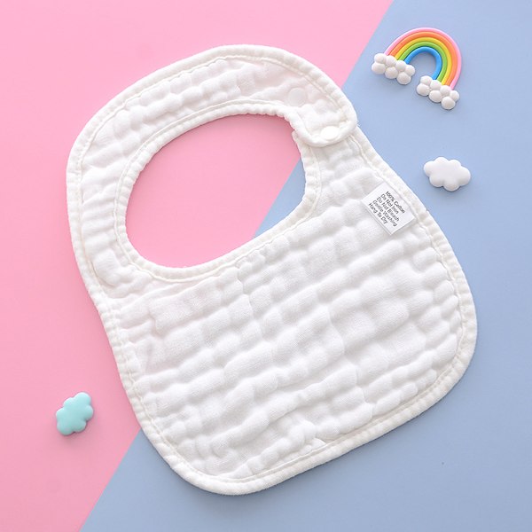 Baby Spott- och Drool-Sjal - Justerbar Multifunktionell Sjal-Snutte - 8-Lager 100% Organisk Bomull - Superabsorberande