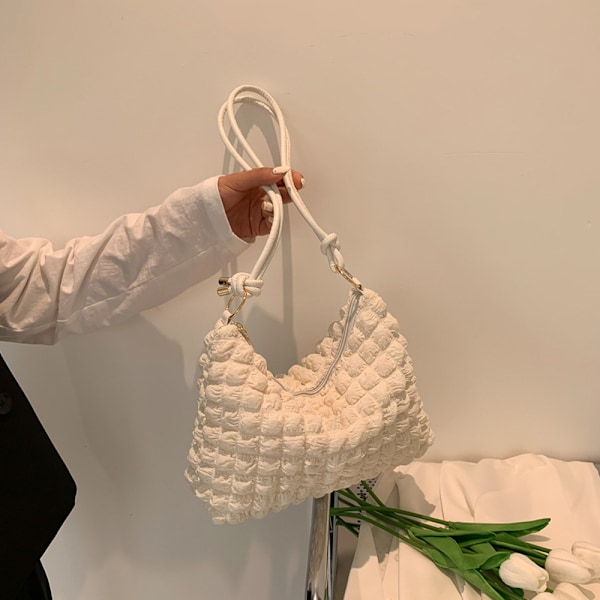 Pehmeä korduroaplaidin kainalokassi, muodikkaasti yksinkertainen ja yksivärinen käsilaukku