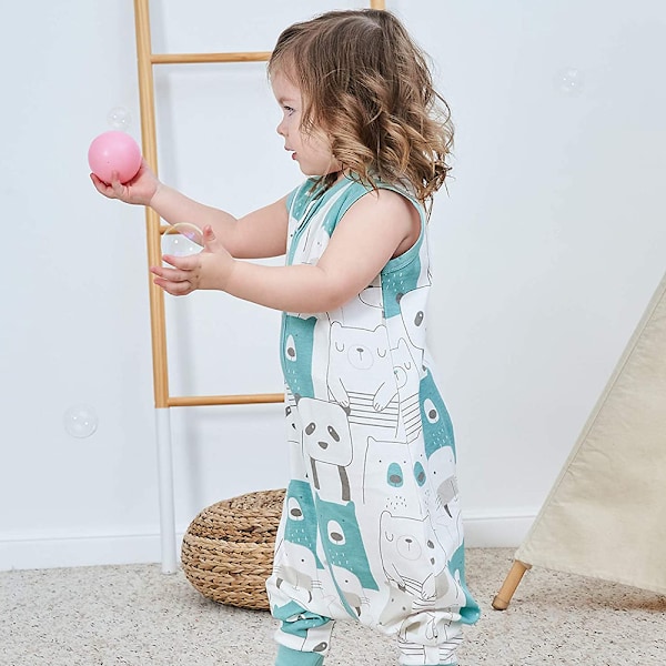 Sommertynde baby-onesies, bomuldsbaby-anti-spark-tæppe, børnevest-sovepose med fødder