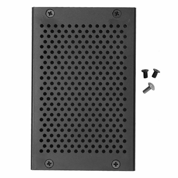 Musta lämpöä haihduttava kotelo alumiiniseoksesta, ontto suojakotelo Raspberry Pi 4:lle