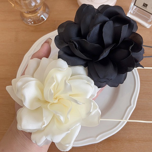 2 stk. Blomst Rose Choker Halskæde Stor Blomst Choker Halskæde til Kvinder Sommer Strand Halskæde Smykker til Kvinder Piger