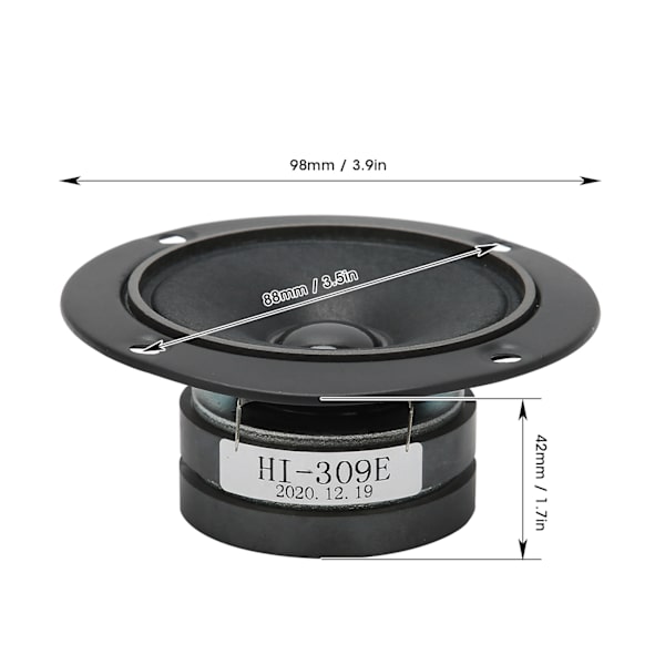 3 tum 4Ω 15W Högtalare Ljudhögtalare Diskant Magnet HiFi Diskant Högtalare för KTV