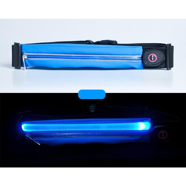 LED-reflekterande löpväst med USB-laddningsbart ljus, reflekterande löputrustning för män och kvinnor