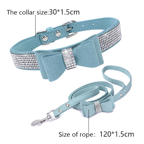 Fjärilsfluga hundhalsband, bländande mjukt halsband med strass ädelstenskristall, lämplig för hundar med