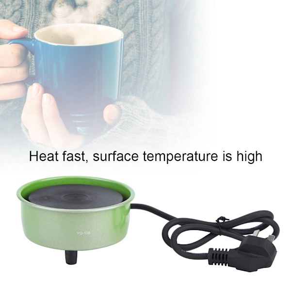 Mini Bärbar Elektrisk Multifunktionell Hemvärmare Spis Värmeplatta AU-kontakt 220V (Grön)