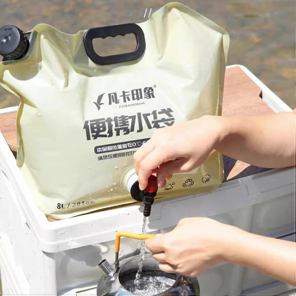 Foldable Water Container | 8L Camping Water Dispenser - Portable Camping Water Container for Camping, Backpacking, Picnic, Hiking