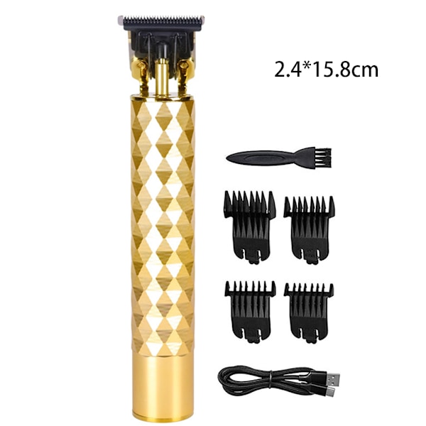 Hårtrimmer til mænd, Professionel Hårklipper til Mænd Ledningsfri Trimmer 0mm Skaldet T-Blade