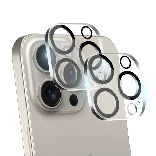 2st iPhone 15 Pro/15 Pro Max Linsskydd Kameraskydd transparent