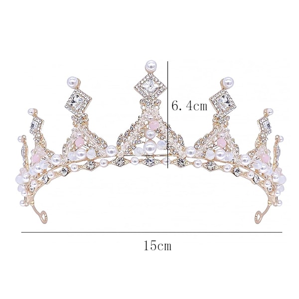 Rhinestone Prinsessdiadem - Kristall Bröllopstiara för Födelsedag Cosplay Kostymer Håraccessoarer