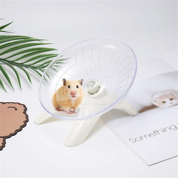 Hamster Flygande Tallrik Tyst Löpningsövningshjul för Gerbilråtta Mus Igelkott Smådjur