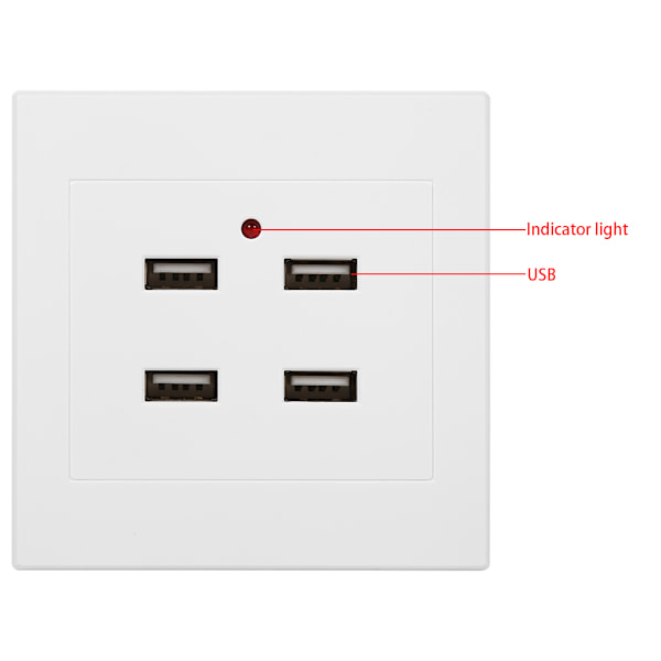 4 Portin USB 5V Sähköinen Latauspistorasia Paneelin Virtalähde Adapteri Seinäkiinnitys