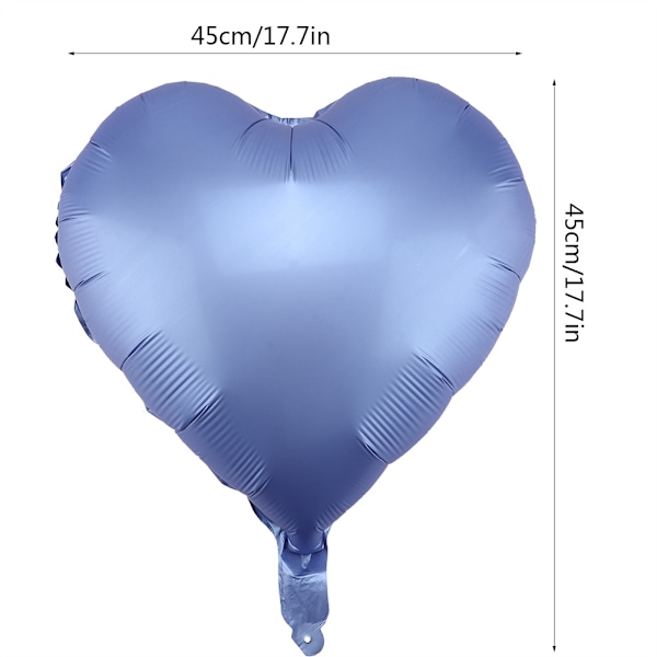 10 stk. 18\" Multifarvede Hjerteformede Latexballoner Bryllupsfest Dekoration Ballon (blå)