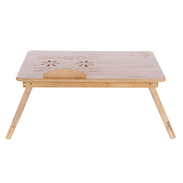 Bærbar Foldbar Bambus Sovesal Seng Laptop Bord Justerbar Notebook Bord Stativ Bakke med Skuffe