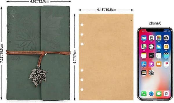 2024 New Leather Writing Journal Notebook, Maleden Classic Spiral Bound Notebook Refillable Diary