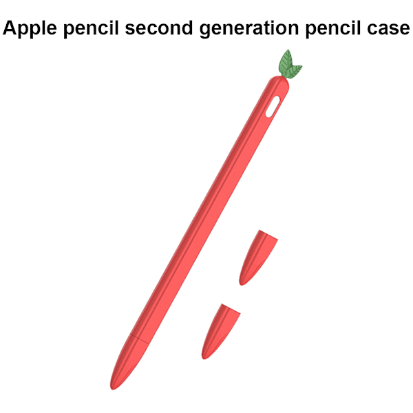 Etui til Apple Pencil 2. generation - Sød frugtdesign i blødt silikone - Beskyttende cover