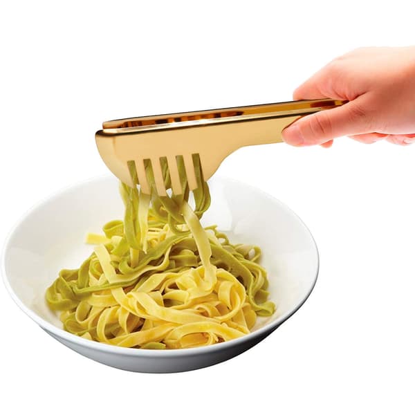 Pastatång i rustfritt stål, spaghettitang med tenner, serveringstang for nudler, spaghetti