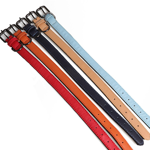 Rullat läder hundhalsband hållbart runt rep halsband är lämpligt för små och medelstora hundar,