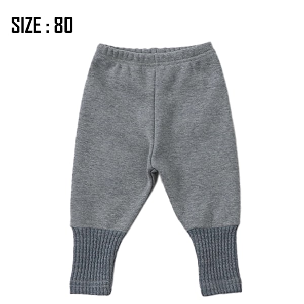 Babys ekstra tykke varme fleecebukser, babys efterårs- og vinterpels-splejsede leggings (grå)