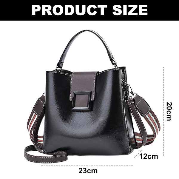 Ny mode spandpose faux læder retro afslappet skulder crossbody taske