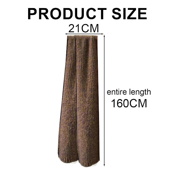 Lätt, mjuk, ribbad tjock halsduk stickad sjal wrap för dam höst och vinter sjal wrap