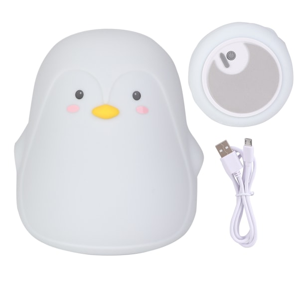 Silicone Colorful Penguin LED Nightlight Baby Nursery USB