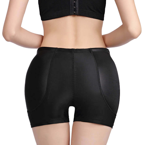 Hip Up Padded Enhancer för Kvinnor Sömlös Plump Crotch Stretchig Andningsbar Butt Padded Underkläder Svart XL